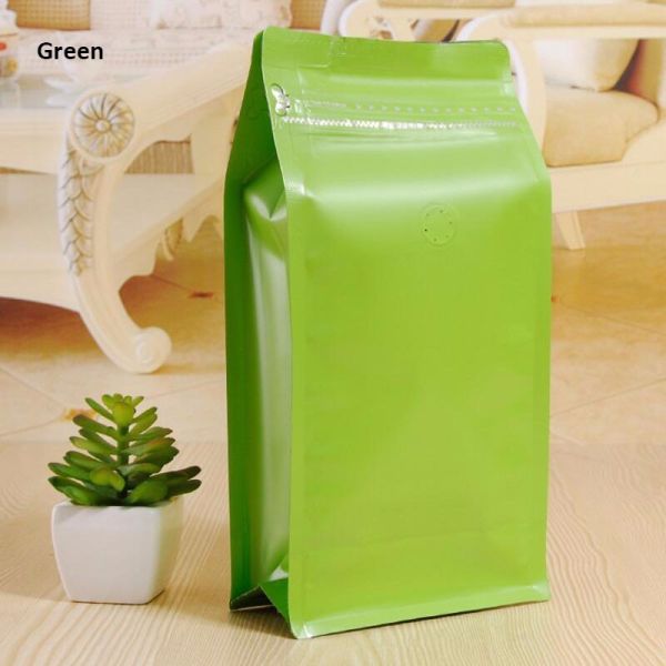 1 Pound Coffee Bag with One-Way Degassing Valve, Stand Up Zipper Coffee Bags With Flat Bottom