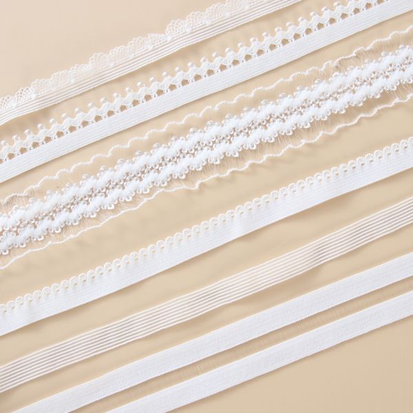 Factory wholesales nylon lace elastic band for underwear bra shoulder strap webbing