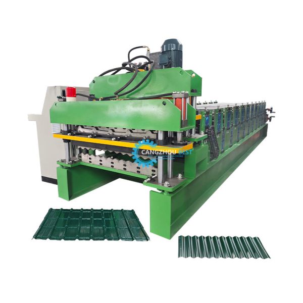 Buy Speed Stable Automatic PPGI Ridge Cap Roll Forming Machine With 15-16 Stations at wholesale prices