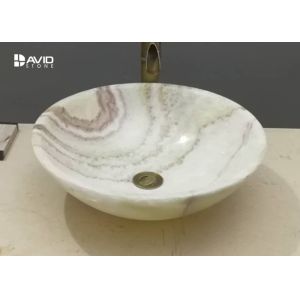 Natural Stone Marble Wash Basin Highly Polished High Compressive Strength