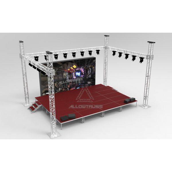 Buy Aluminum Stage Roof Truss System For Lighting And Audio Equipment Support at wholesale prices