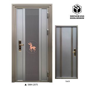 Apartment Dark Grey Black Aluminium Internal Doors MDF 45 Minute Fire Rated Door