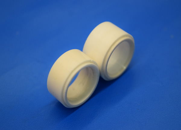 Alumina Ceramic Parts Cylinder Sleeve , 95% - 99% Alumina Ceramic Bushings Bearings Parts