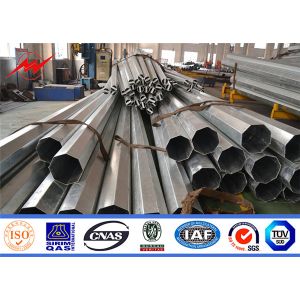 20m Galvanized Steel Pole Electric Power Steel Pole Single Arm Type For 33kv