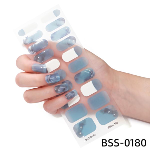 Custom-made 3D Semi Cured Gel Nail Sticker Popular Custom-made Korea Style Design