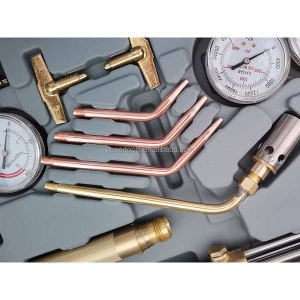 Welding Cutting Kit Oxygen Acetylene Gas Regulator with Twin Hose and Cutting Nozzle