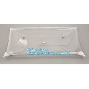 Eco-friendly Practical Waterproof Transparent Zipper Hand Bag PVC Cosmetic