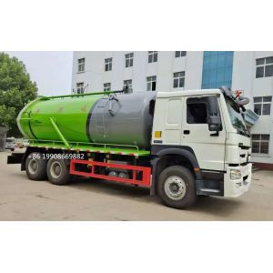 HOWO 6x4 Driver 10000L Sewage Suction Truck with Vacuum Pump for Sucking Waste