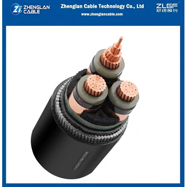 Medium Voltage Power cable 8.7/15kv Copper conductor xlpe insulation swa armored