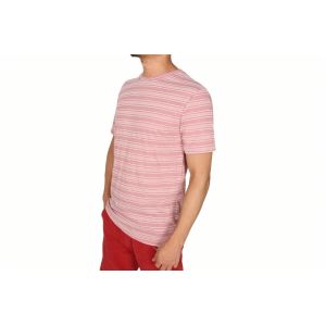 Stockpapa Pink Khaki Mens Striped Tee S M L XL