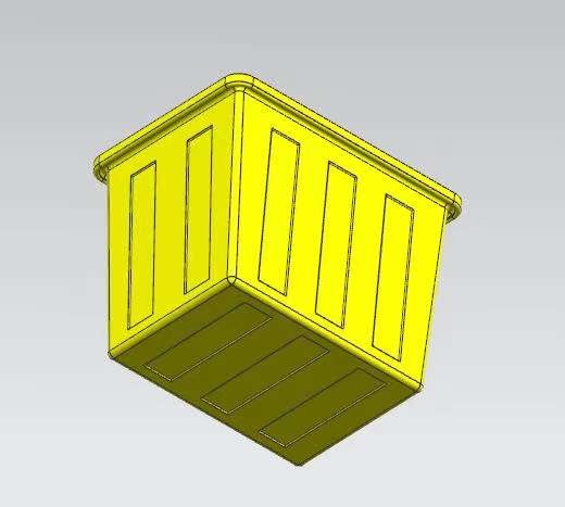 One hundred ninety liters of square box mold for making plastic products