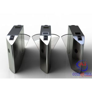 China Full Automatic Flap Barrier Gate With Reader Card / Fingerprint Recognition For Gym / Club  Entrance on sale