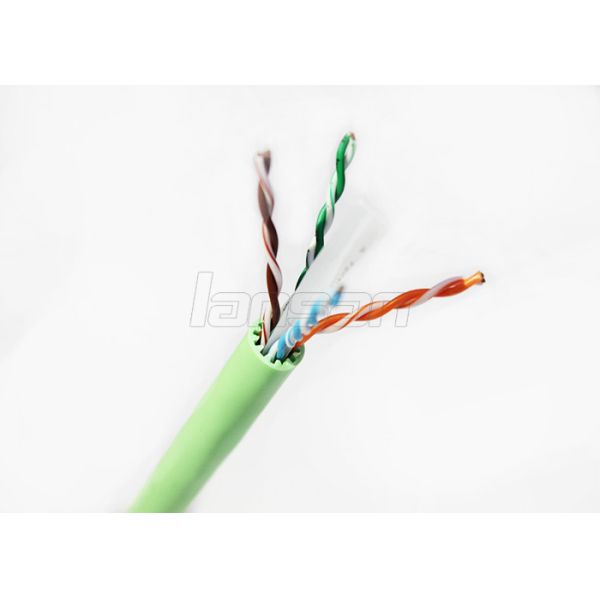 Buy High Speed Transmission Cat6A Lan Cable Rohs Jacket PE Insulation 1000ft / 305m at wholesale prices