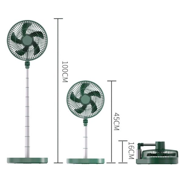 HEBRON Electric Portable Desktop Rechargeable 9inch Foldable 10000mAh Big