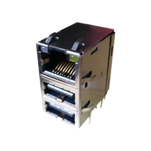 Quality 0862-1J1T-43 Rj45 naar USB Gigabit Magjack Combo Dual Stuff Option USB To Rj45 for sale