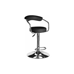 Round Adjustable Padded Counter Top Bar Stools With Backs 58cm-80cm Height