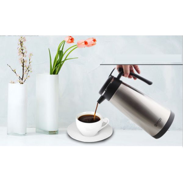 1.5L vacuum thermos flask double well stainless steel insulated water bottle coffee tea pot