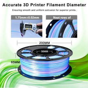 PLA+ High Strength Filament 1kg Gradient Purple Blue Filament 1.75mm 3d Printing