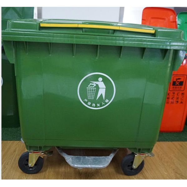 Hot Sale Recycling Garbage Cans Outdoor Waste bin Plastic Trashbin 1100L dust bin