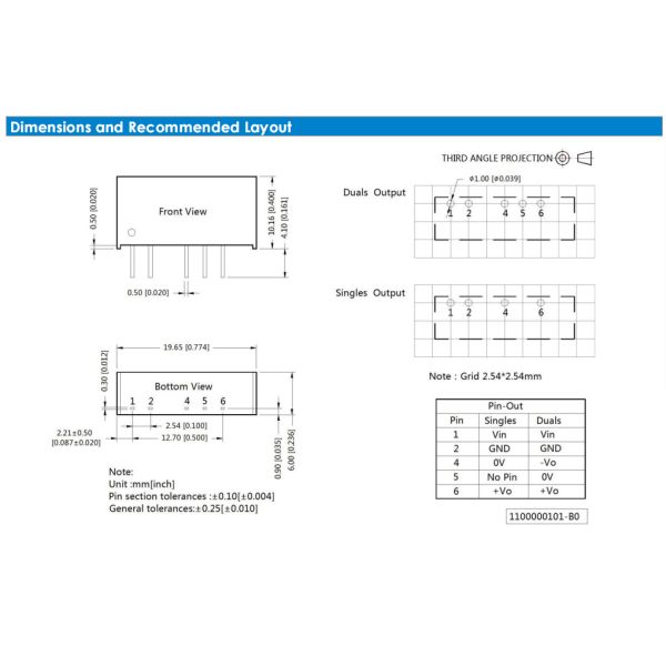 24V To 5V Automotive DC DC Converter Low Frequency A05_S-1WR3 Single Output