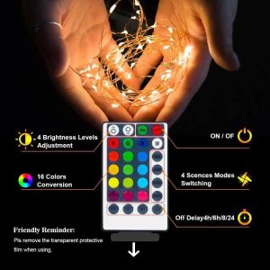 20m Led Fairy Lights Color Changing String Lights Portable Waterproof