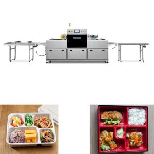 Automatic Ready Meal Packaging Machine Vacuum Stainless Steel Frame Antirust