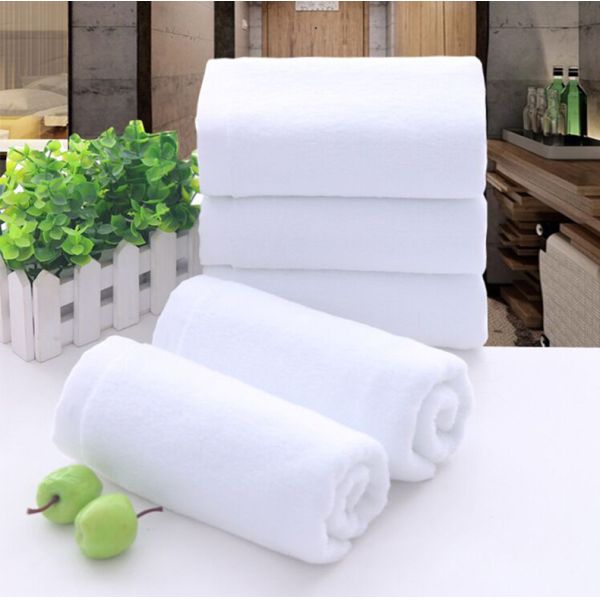 Customized Color Hotel Towels White 100% Cotton Face Hand Bath Towel Set for Home Spa