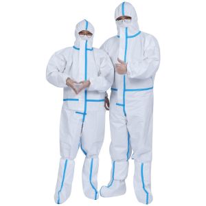 Sterile Non Woven Chemical Medical Protective Coverall With Shoe Cover
