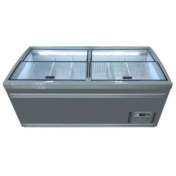 Buy White / Grey Supermarket Island Freezer With Automatic Defrost For Grocery Store at wholesale prices