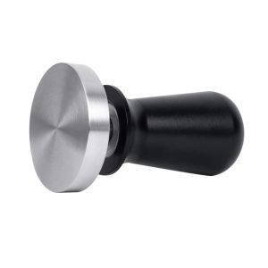 Black Mechanical Espresso Tamper With Spring 58mm Adjustable Grip Black