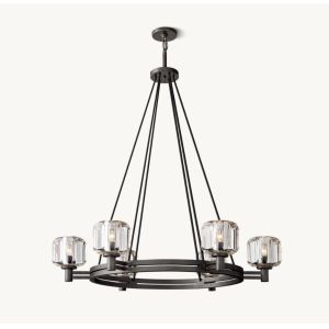Hardwired Modern Linear Brass Ceiling Chandelier E12 / Candelabra Bulb Base