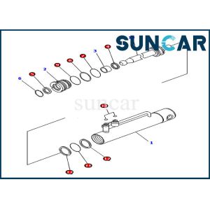 China 707-98-11350 Pin puller Hydraulic Cylinder Seal Kit Fits Komatsu D375A-6 D475A-5 on sale