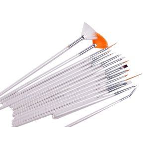 Dotting Tool Fine Nail Art Brushes For Makeup With Fan Brush / Pen Design