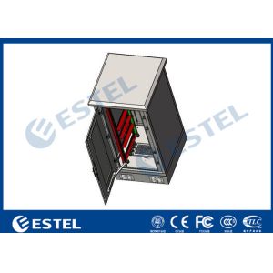 Galvanized Steel Material Outdoor Telecom Cabinet 24U Single Wall With Fan