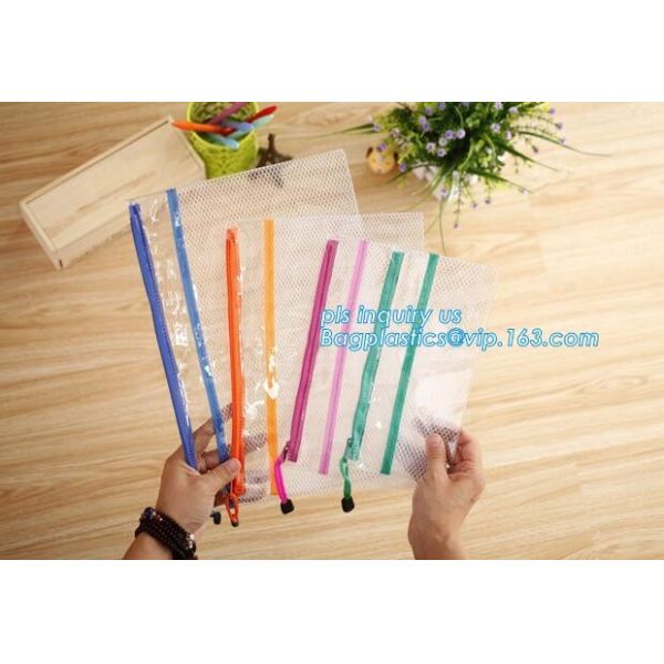 4 sizes in 1 set mens travel document bag, a3 a4 a5 clear PVC cosmetic bag or