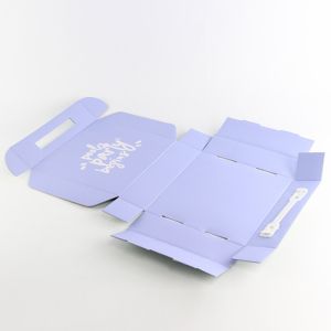 Ecofriendly Recycled Cardboard Mailer Boxes Briefcase With Handle Ribbon Custom