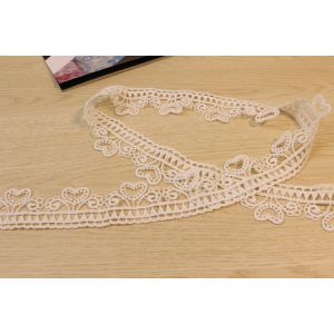 Multiusage Guipure Lace Trims , Nonelastic Embroidered Trim Ribbon