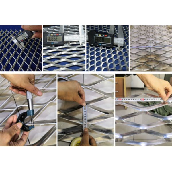 Anodized 5mm Thickness Heavy Duty Expanded Metal Grate 1.8m Stainless Diamond Mesh