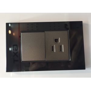 China Custom 1 Gang 1 Way Switch & 1 Gang Socket  Elegant Design Durable And Safe on sale China Custom 1 Gang 1 Way Switch & 1 Gang Socket  Elegant Design Durable And Safe on sale