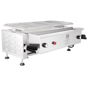 Height Adjustable Table Top Shellfish Hotdog Kebab Commercial Barbecue Grills