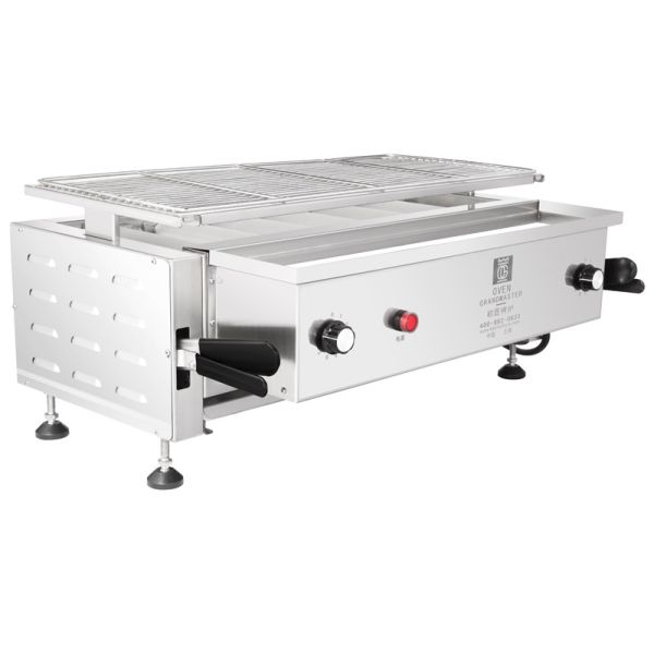 Height Adjustable Table Top Shellfish Hotdog Kebab Commercial Barbecue Grills