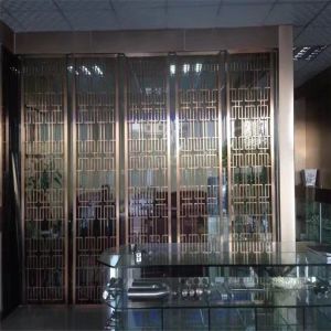 Restaurant room divider metal screen decorative partitions with color finish