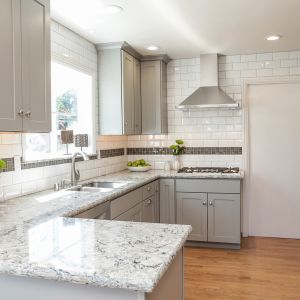 Light Grey Shaker Kitchen Cabinets American Integral Kitchen Lacquer Waterproof