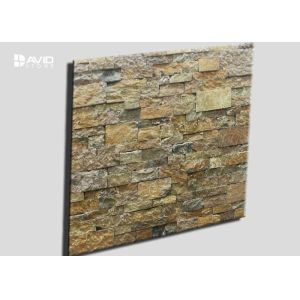 Rusty Limestone Cultured Stone Interior Walls Tiles Air Permeability 3-3.5cm