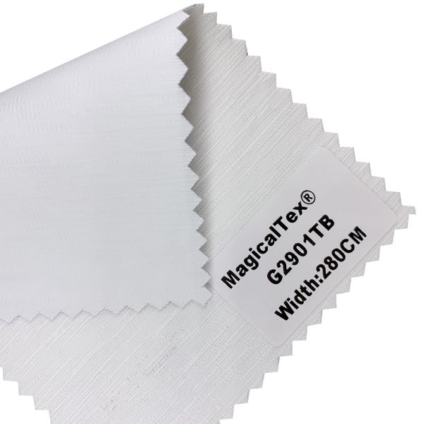 Customized Width 2m/2.3m/2.5m/3m G2900TB White Color Blackout Roller Shade Blind Fabric For Home
