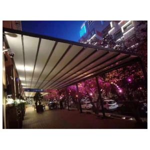 Modern Design Bioclimatic Motorized Aluminium Retractable PVC Pergola