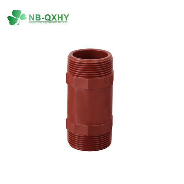 Supply Competitive Pn16 Red Plastic Pipe Fitting PPH Pipe Nipple with SGS