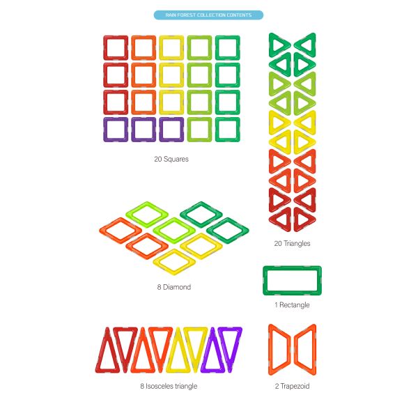 Kids Creativity Magnetic Tiles Building Blocks Toy Sets For Boys And Girls