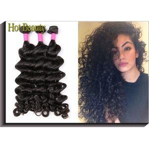18 Inch Brazilian Human Hair Bundles / Brazilian Deep Curly Hair