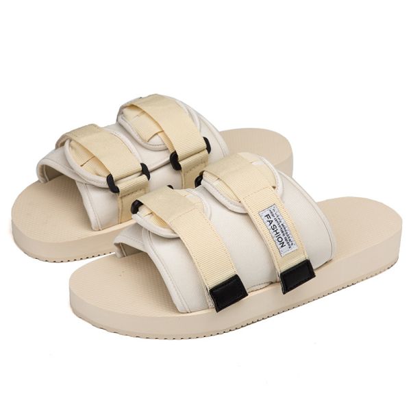 Custom Brand Men Summer Flip Flops With Plugged Canvas Upper